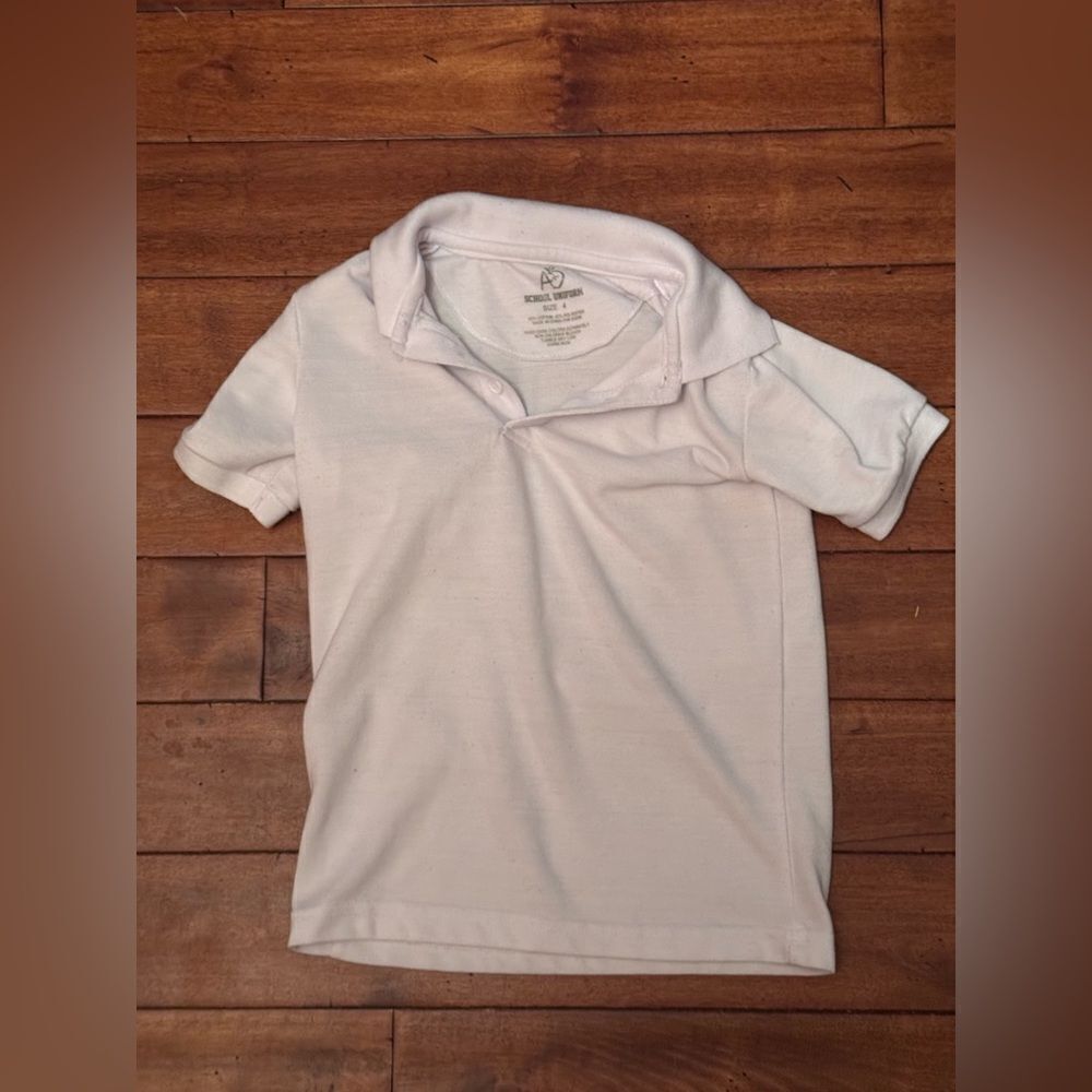 A+ Girls School Polo Shirt Size Youth‎ Size 4 White